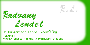 radvany lendel business card